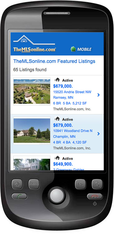 mobile real estate search app